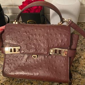 Henri Bendel Faux Ostrich Leather Uptown Crossbody
